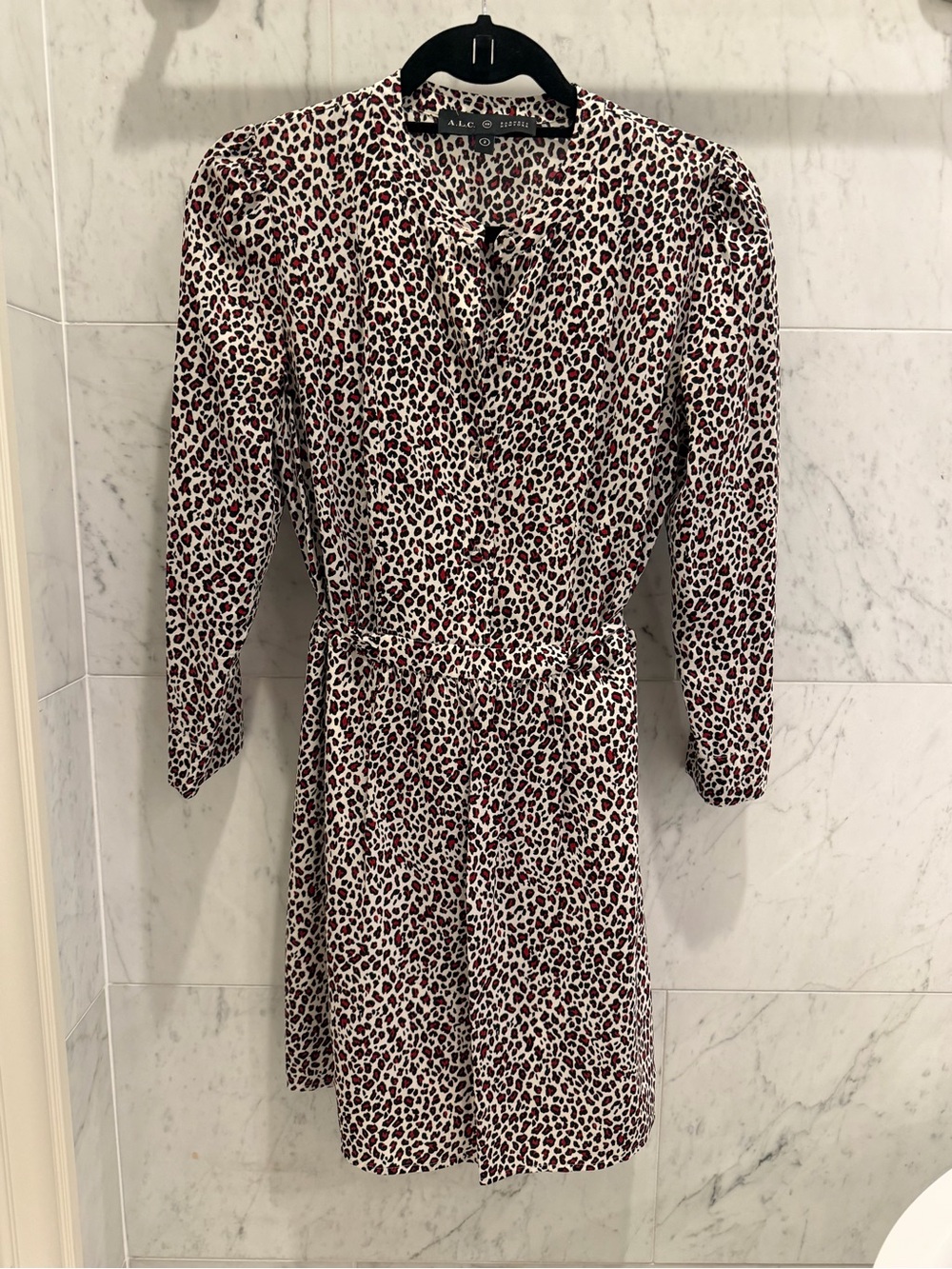 A.L.C. Exclusively for Barneys New York Leopard-Print Long-Sleeve Dress